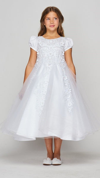 Girls plus size deals first communion dress