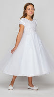 Hope Short Sleeve Full Tulle Skirt   Sizes 6 to 16