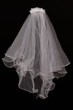 Veil Maria Organza Floral Back Comb with Gem Stones